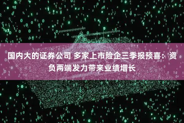 国内大的证券公司 多家上市险企三季报预喜：资负两端发力带来业绩增长